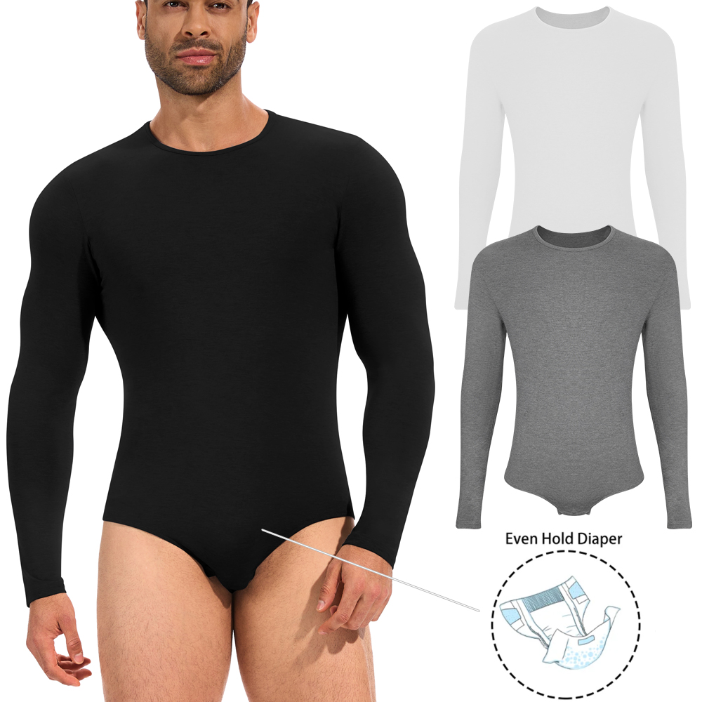 Shapewear Bodysuit Firm - رجل طويل الأكمام ارتداءها كامل محدد
