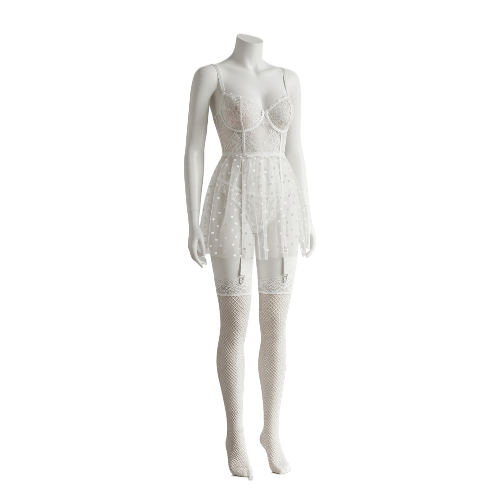 طقم لانجري نسائي أبيض من الدان - مراجعة Babydoll Chemise Night وسعره