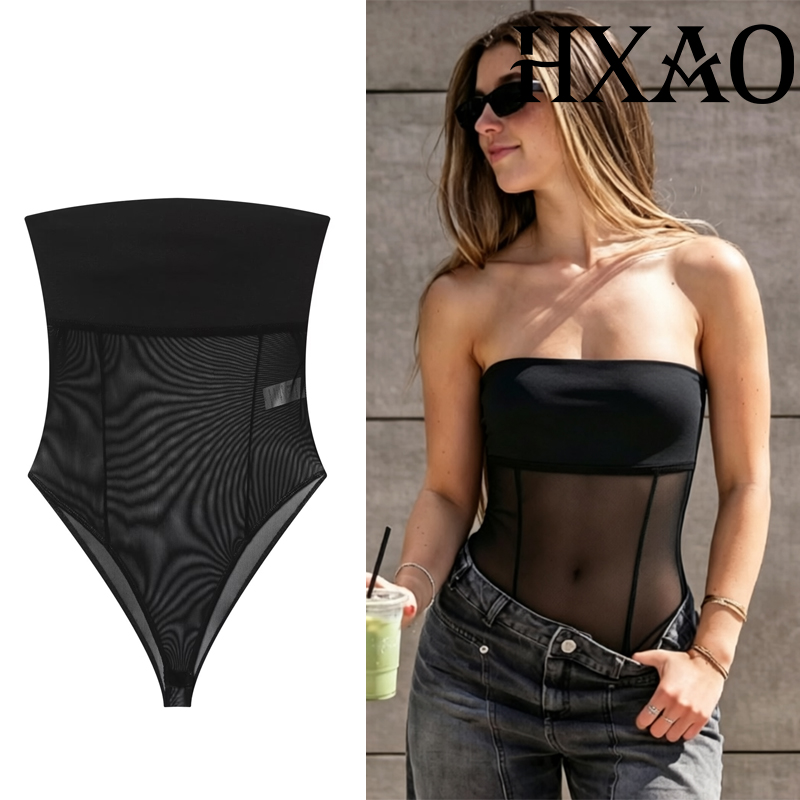 HXAO بودي سوت نسائي صيفي من ال - مراجعة Strapless Bra Backless وسعره